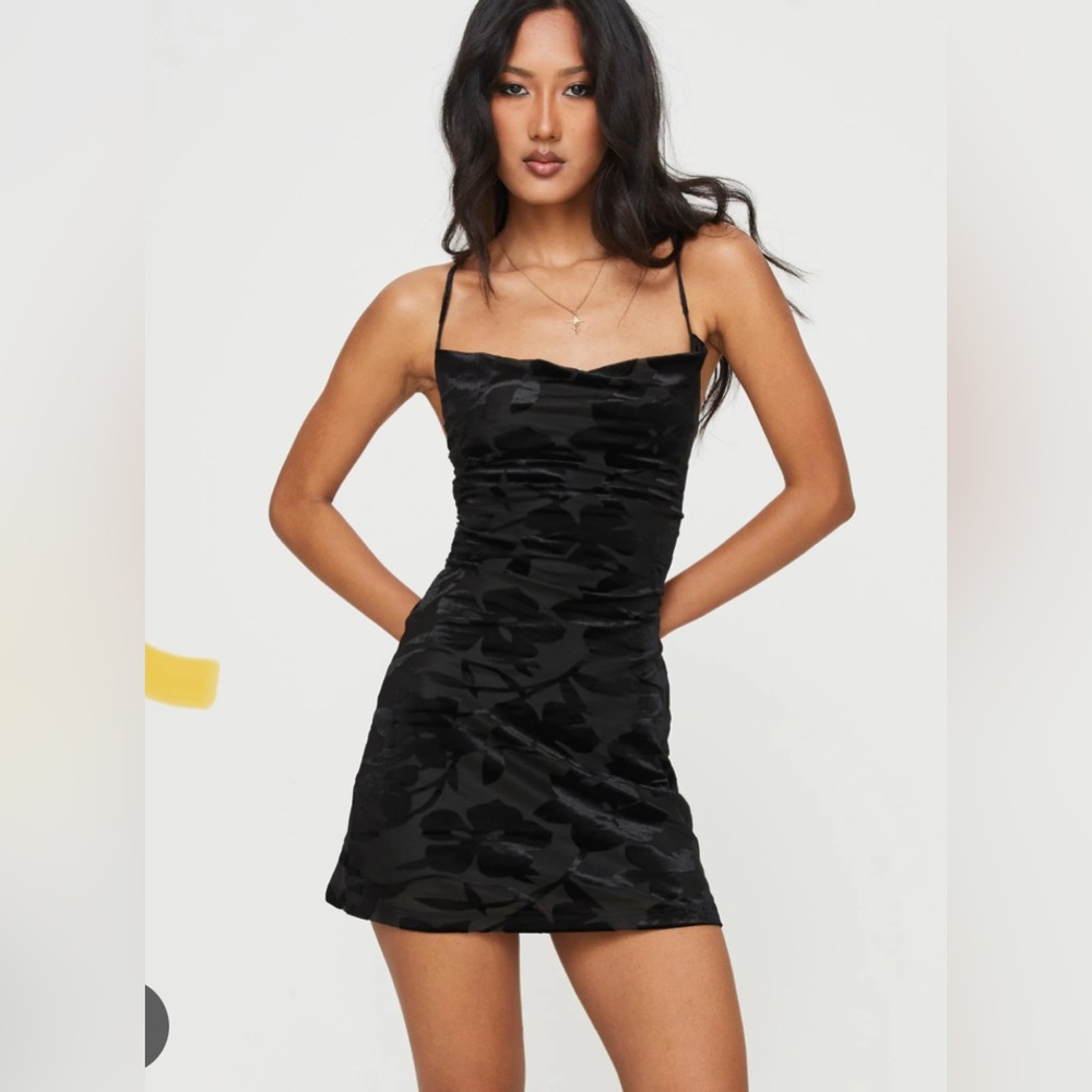 Princess Polly Celena black burnout dress size 6 worn once!
